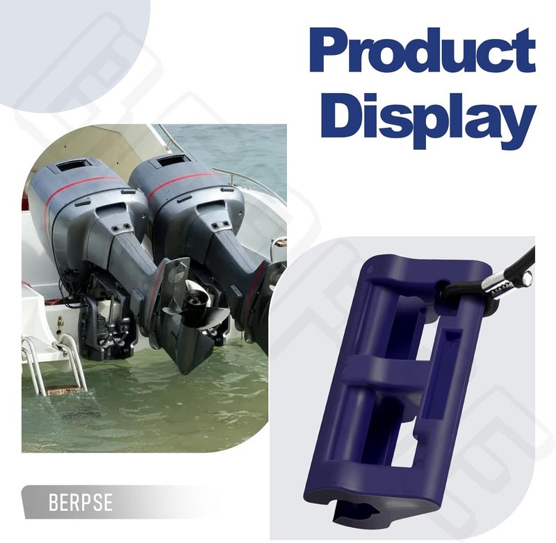 BERPSE 4" Outboard Motor Steering Lock/Hydraulic Steering Lock for Outboard Bass Boat Accessories, Transom Savers fit Outboard Motor Trailering/Transport - Prevent Swinging of Engine in Trailering (Blue) - Image 4